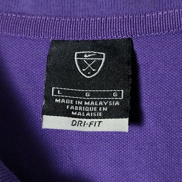 Nike Mens Purple Dri-Fit Golf Short Sleeve Polo Shirt Large - Picture 7 of 9